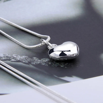 Solid Silver Heart Pendant Necklace