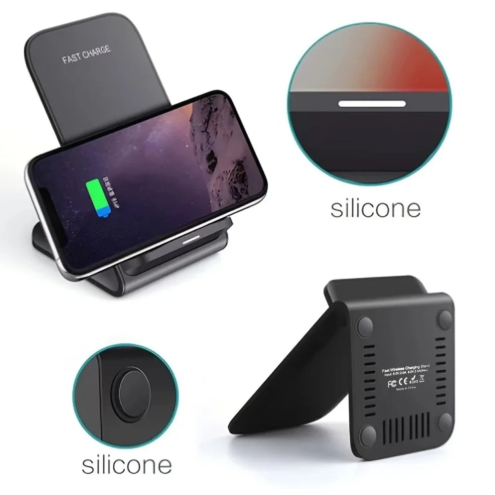 50W Wireless Charger Stand Pad for iPhone