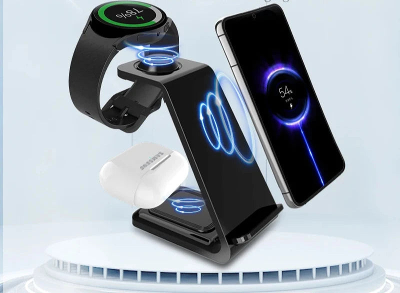 3 in 1 Wireless Charger Stand For Mobile Phones