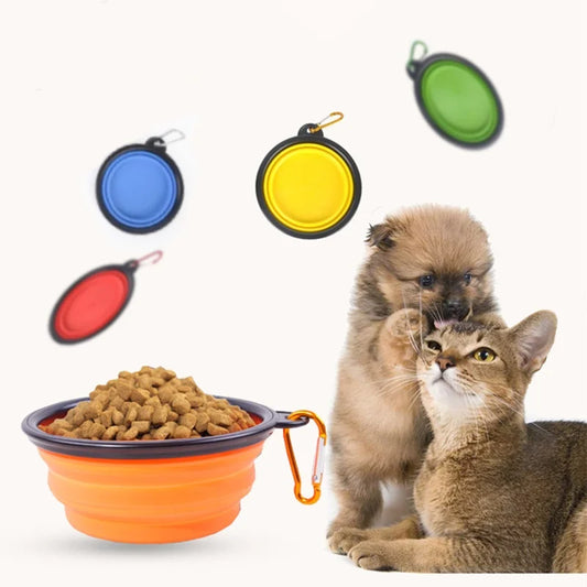 Folding Portable Silicone Pet Feeder Bowl