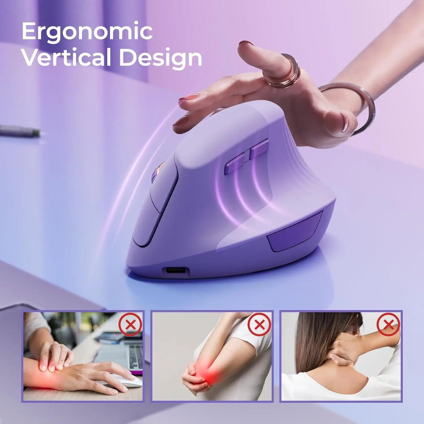 Vertical Ergonomic Wireless Mouse