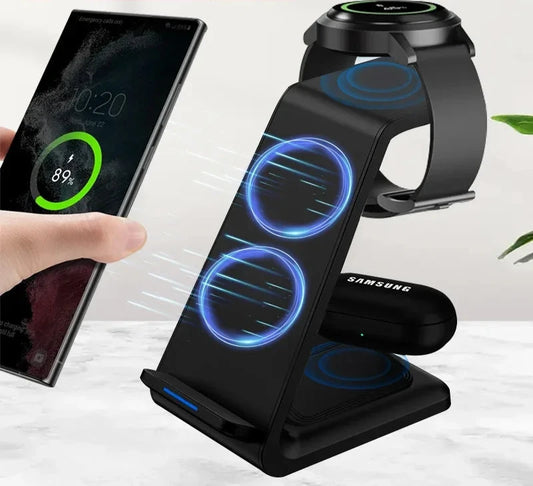 3 in 1 Wireless Charger Stand For Mobile Phones