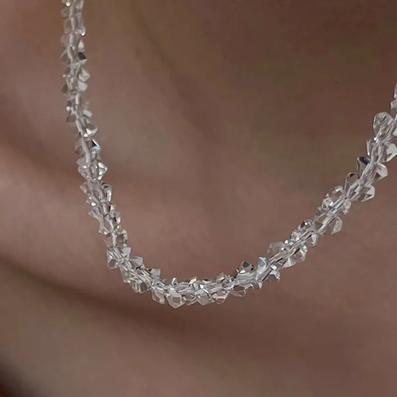 Transparent Crystal Necklace for Women