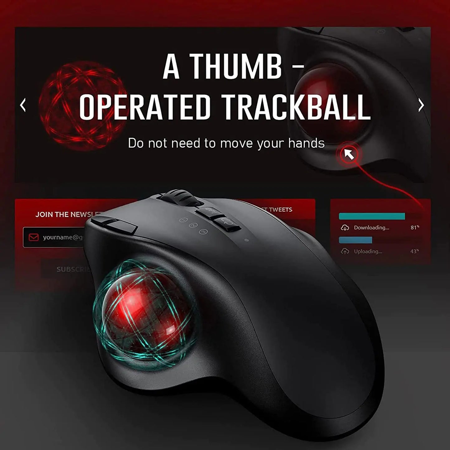 Rechargeable Bluetooth USB Trackball Mouse